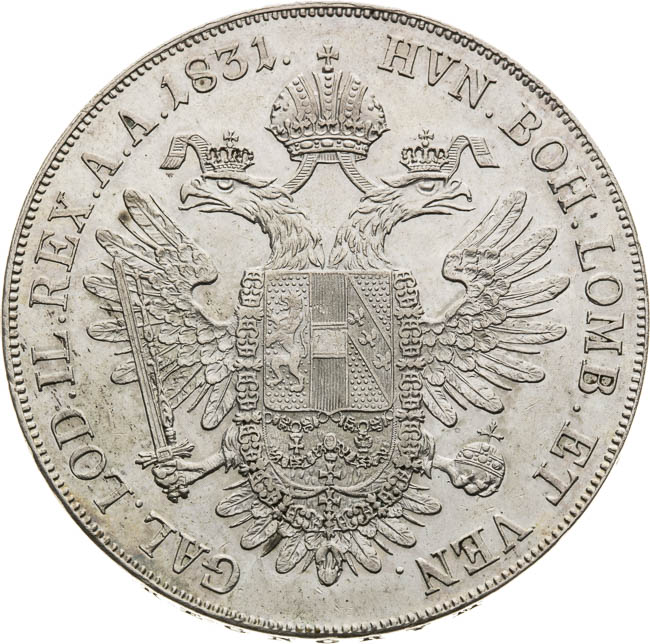 Tolar 1831 - revers