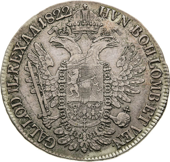 1/2 Tolar 1822 - revers