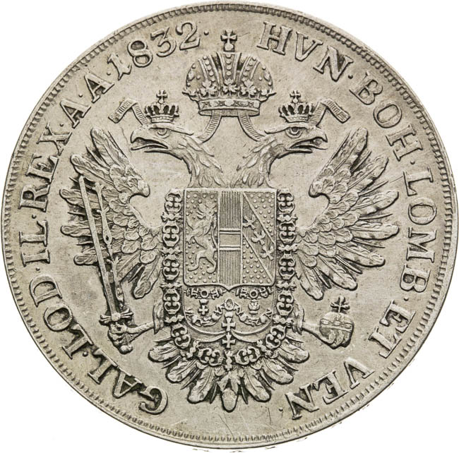 1/2 Tolar 1832 - revers