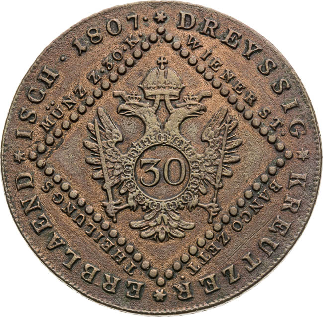 30 Krejcar 1807 - revers