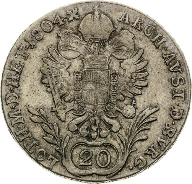 20 Krejcar 1804 - revers