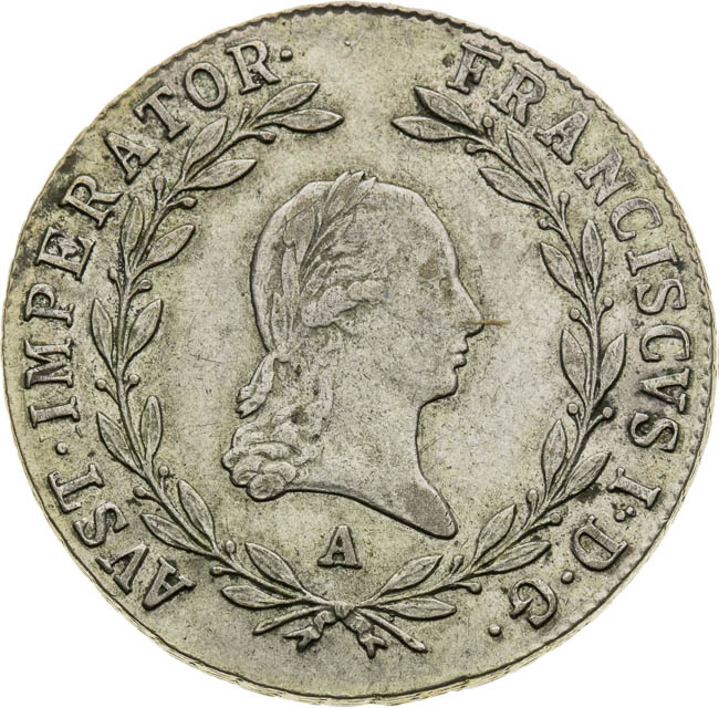 20 Krejcar 1818 - avers