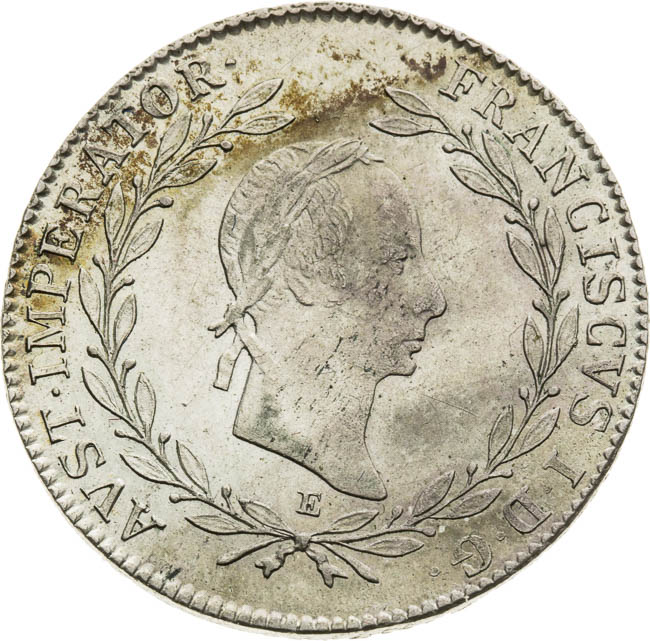 20 Krejcar 1830 - avers