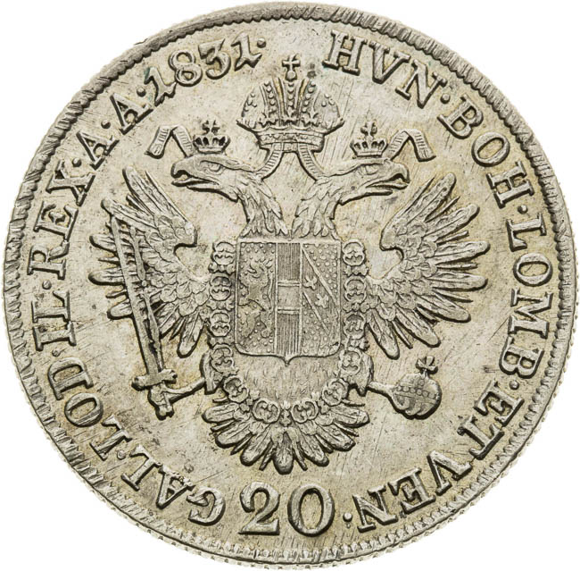 20 Krejcar 1831 - revers
