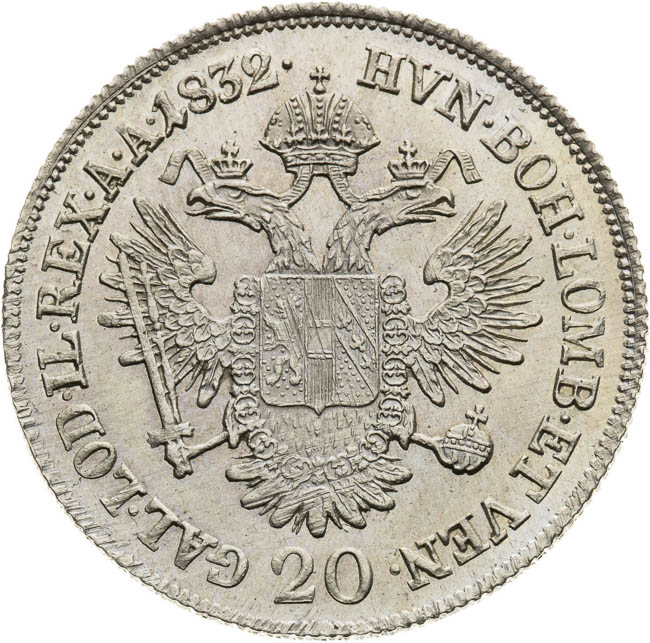 20 Krejcar 1832 - revers