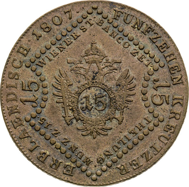 15 Krejcar 1807 - revers
