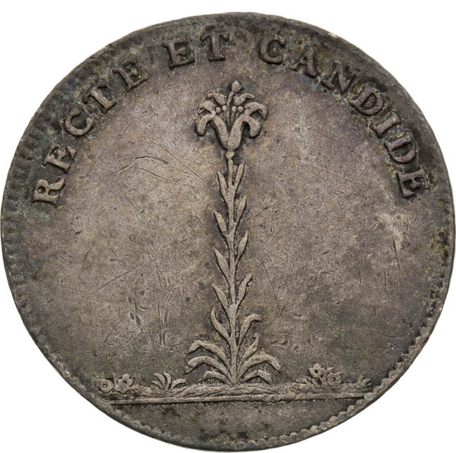 Stříbrný žeton 1808 - revers
