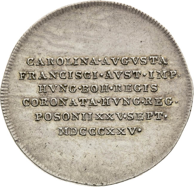 Stříbrný žeton 1825 - avers