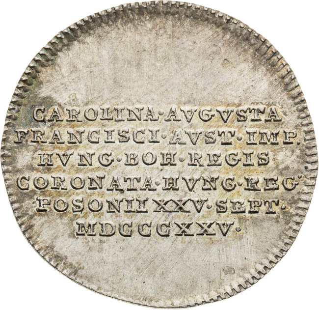 Stříbrný žeton 1825 - avers
