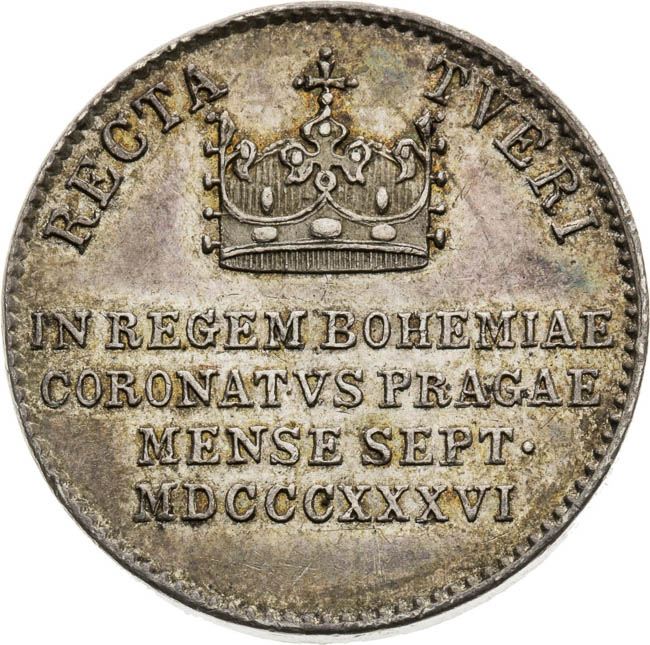Stříbrný žeton 1836 - revers