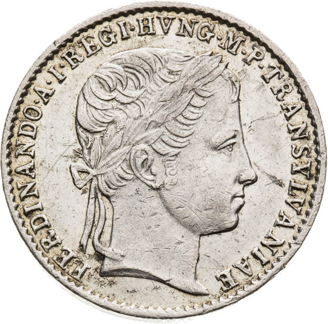 Stříbrný žeton 1837ä - avers