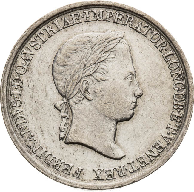 Stříbrný žeton 1838 - avers