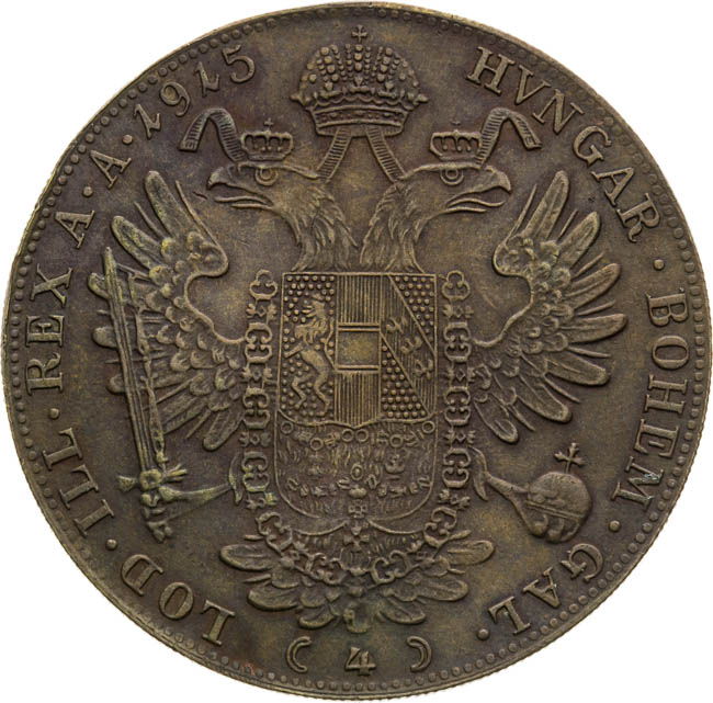 4 Dukát 1915 - revers