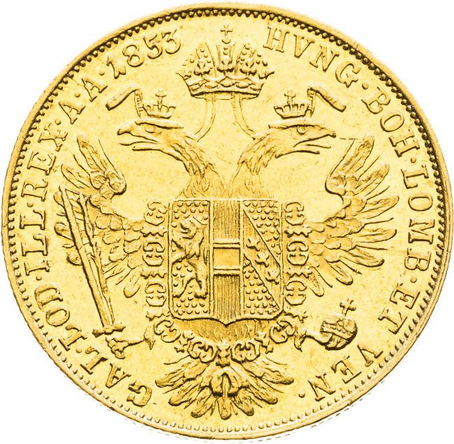 Dukát 1853 - revers