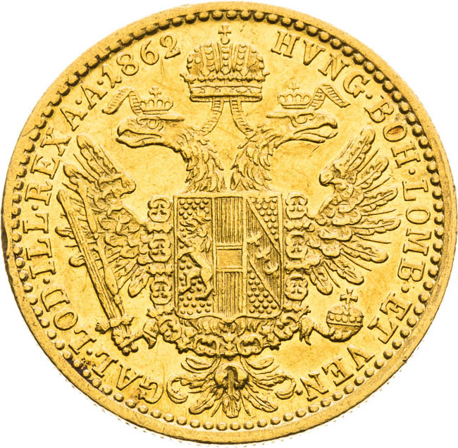 Dukát 1862 - revers