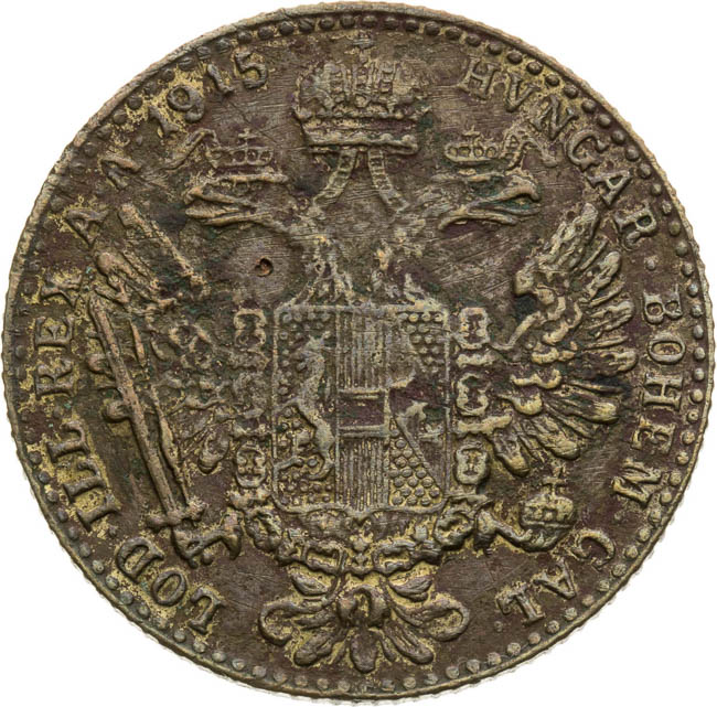 Dukát 1915 - revers