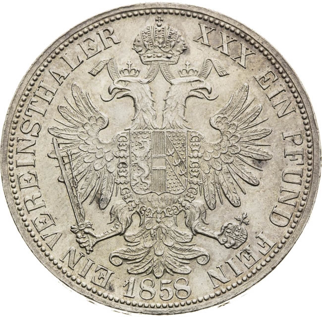 Federal Thaler 1858 - back