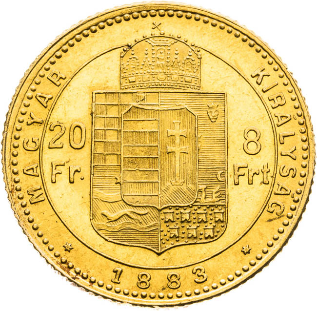 8 Gulden 1883 - back