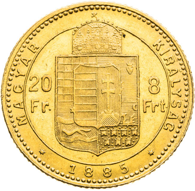 8 Gulden 1885 - back