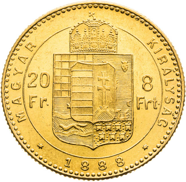 8 Gulden 1888 - back