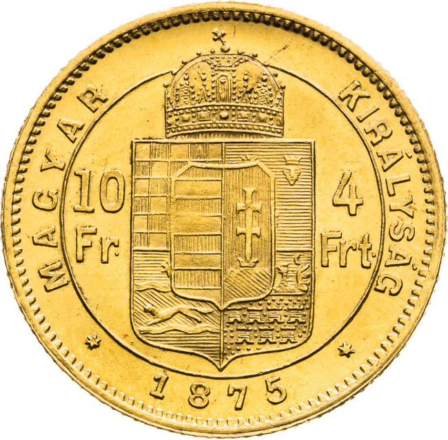 4 Gulden 1875 - back