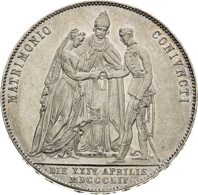Gulden 1854 - back