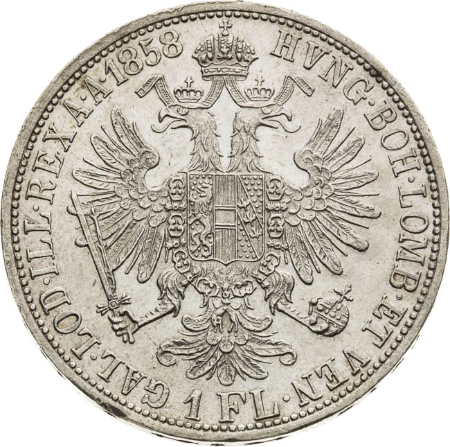 Gulden 1858 - back