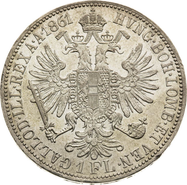 Gulden 1861 - back