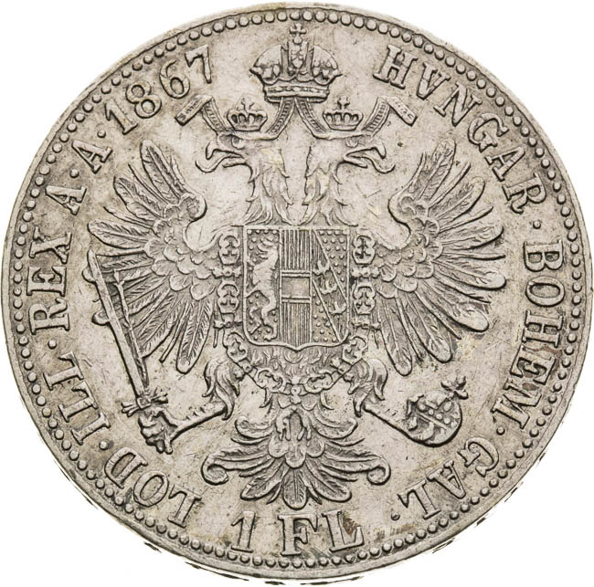 Zlatník 1867 - revers