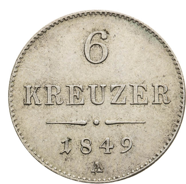 6 Krejcar 1849 (2ks) - revers