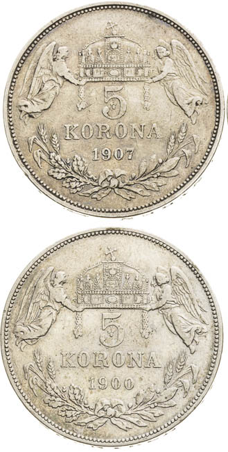 5 Korona (4 ks) - avers