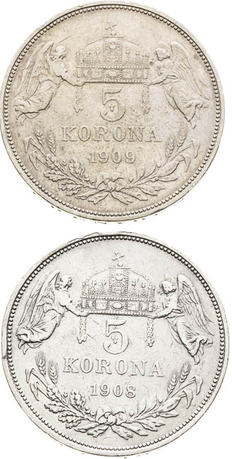 5 Korona (4 ks) - revers