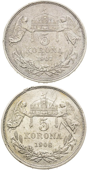 5 Korona (4 ks) - revers