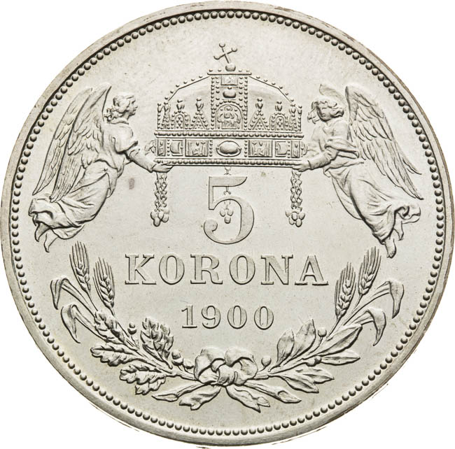 5 Korona 1900 - revers