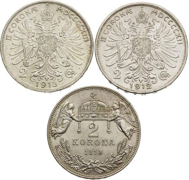2 Korona (3 ks) - avers