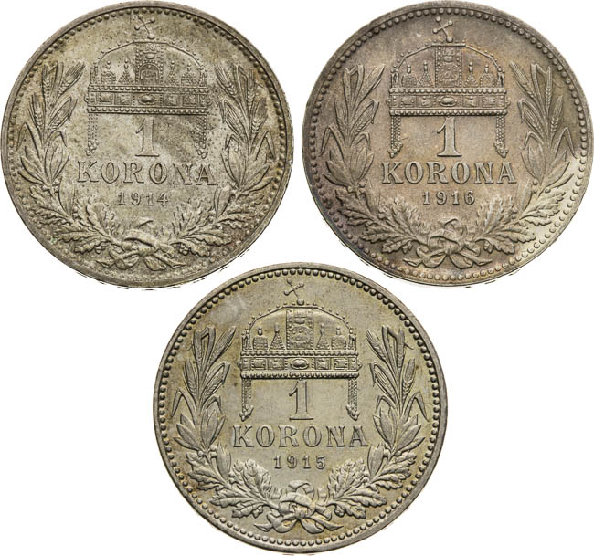 Korona (3 ks) - avers