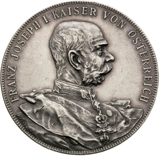 Stříbrná medaile 1896 (2 Zlatník) - avers