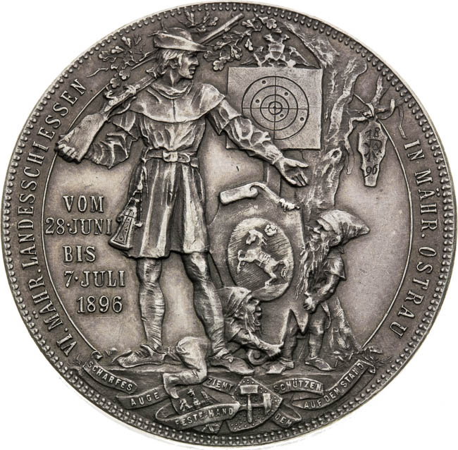 Stříbrná medaile 1896 (2 Zlatník) - revers