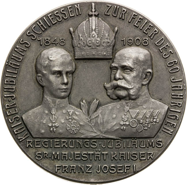 Stříbrná medaile 1908 - revers