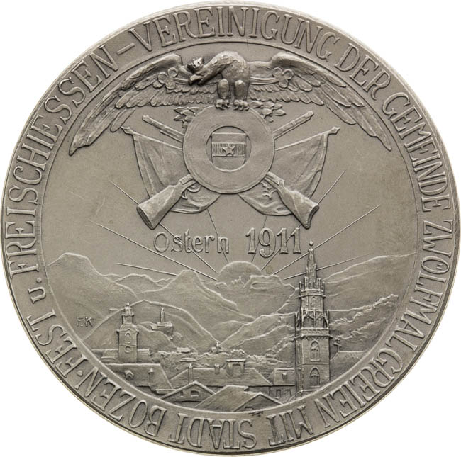 Stříbrná medaile 1911 - revers