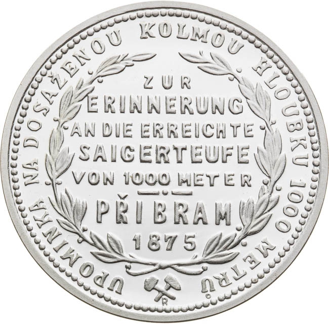 Zlatník 1875 (Ag replika) - revers