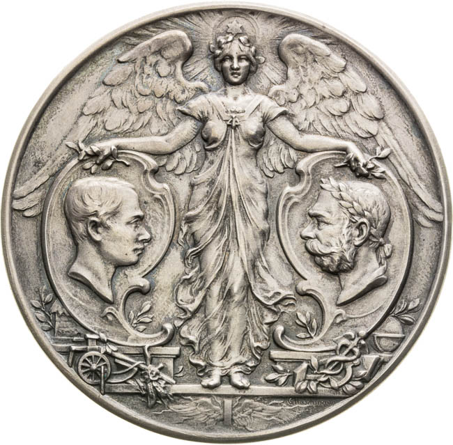 Stříbrná medaile 1898 - avers