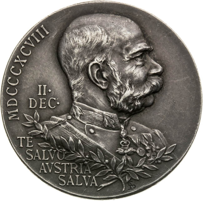 Stříbrná medaile 1898 - avers