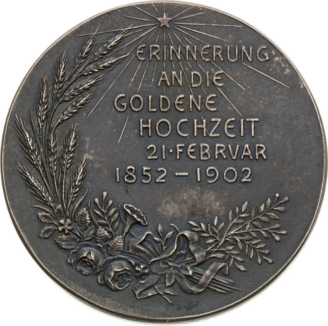 Stříbrná medaile 1902 - revers