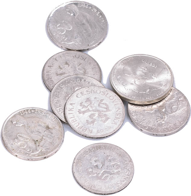 Silver coins (8 pcs) - front