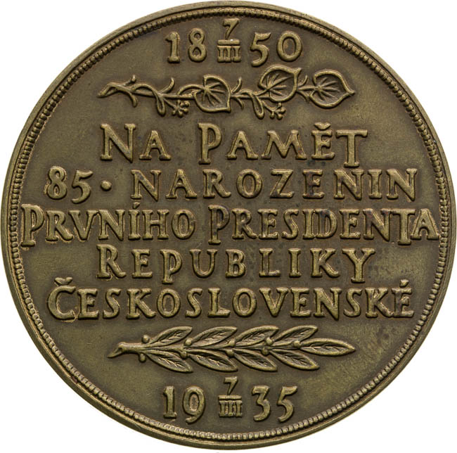 Medaila 1935 - reverz