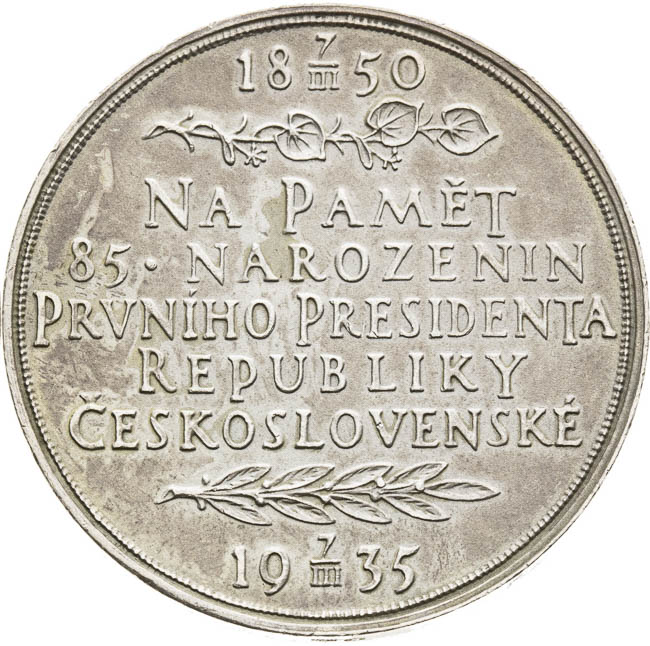 Medaila 1935 - reverz