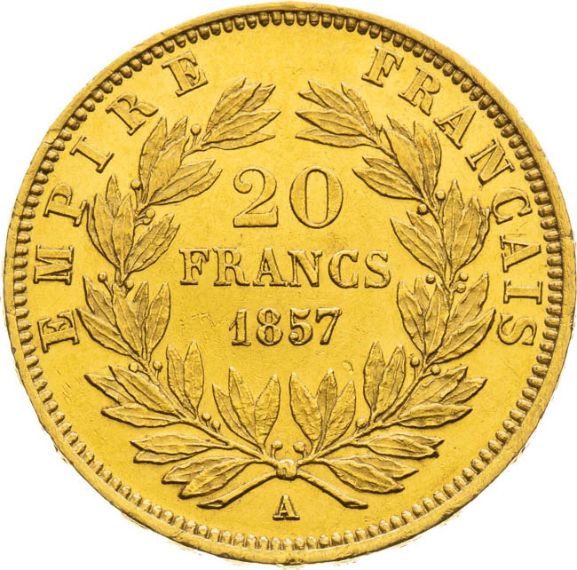 20 Frank 1857 - reverz