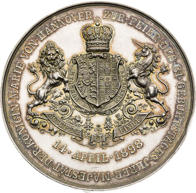 Stříbrná medaile 1898 - revers