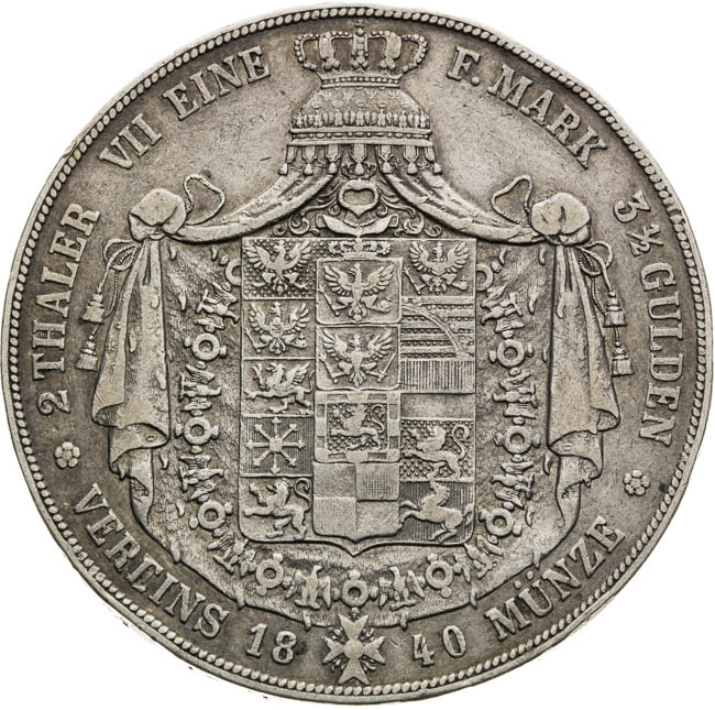 2 Thaler 1840 - back